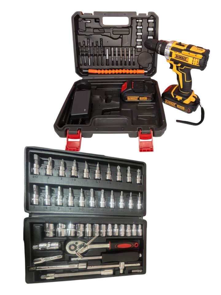 Combo Taladro Dewalt Y Kit Herramientax46